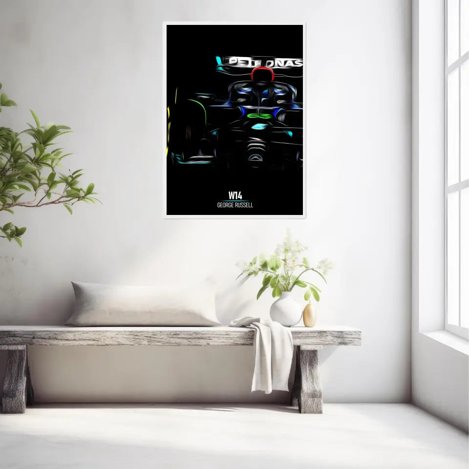 Affiche ou Tableau Mercedes W14 George Russell Formule 1