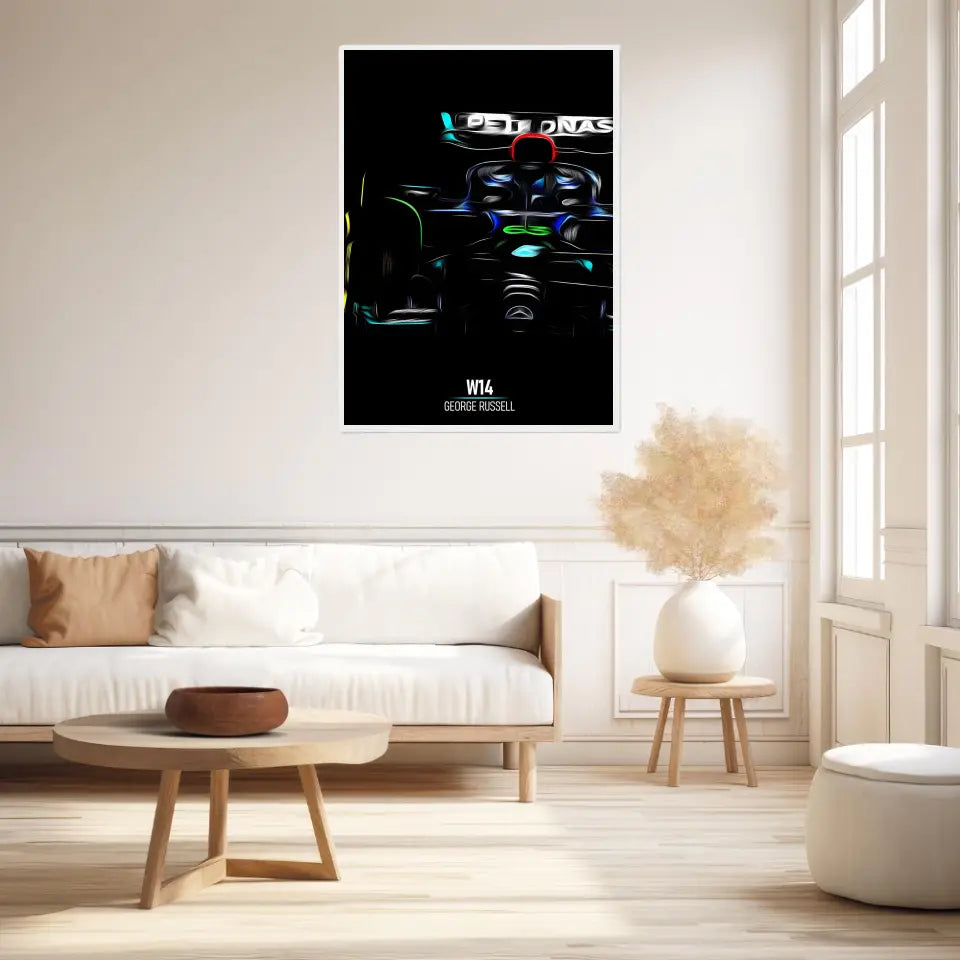 Affiche ou Tableau Mercedes W14 George Russell Formule 1