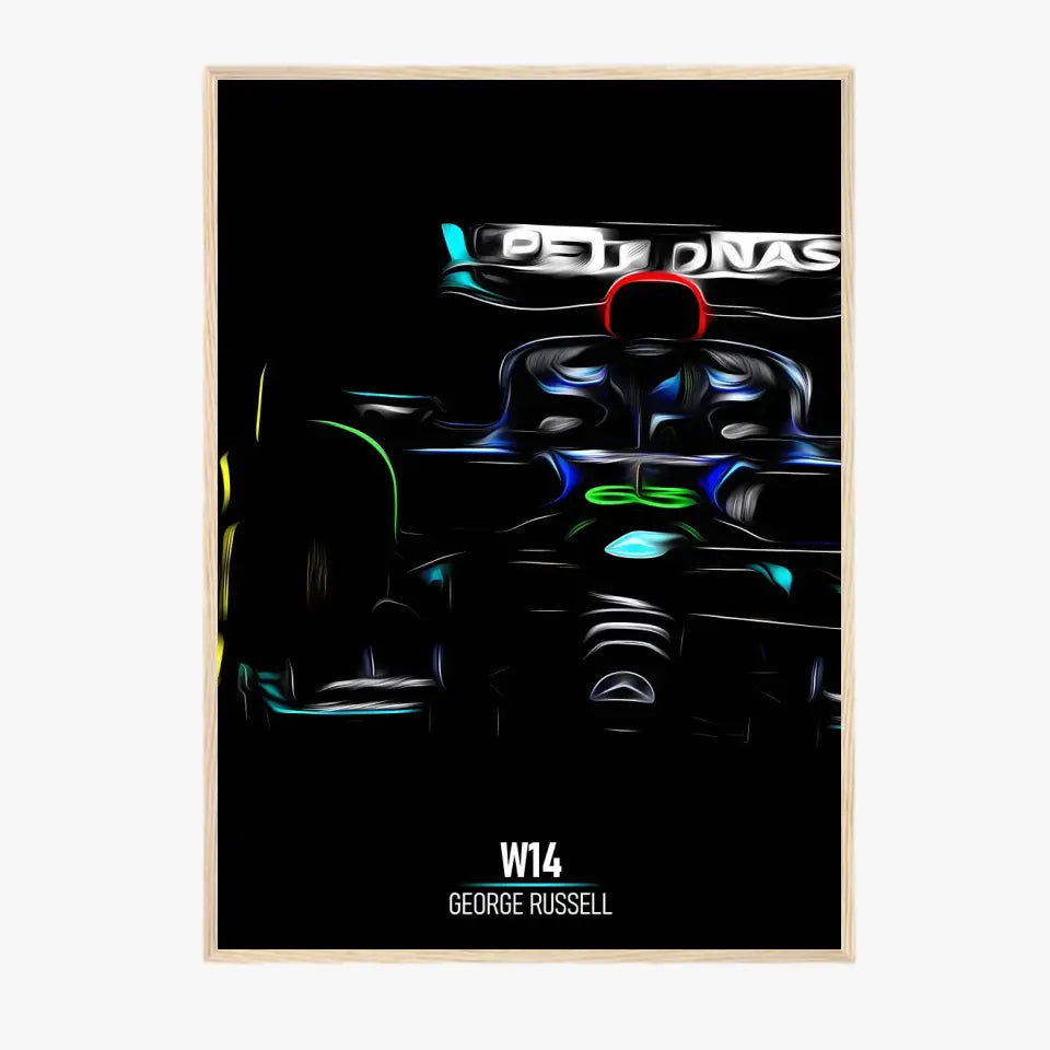 Affiche ou Tableau Mercedes W14 George Russell Formule 1