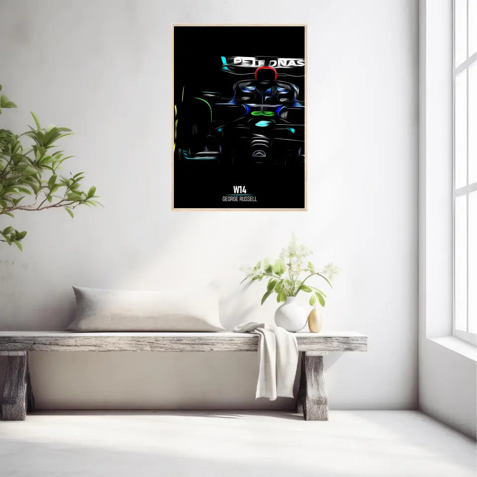 Affiche ou Tableau Mercedes W14 George Russell Formule 1