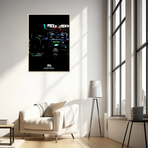 Affiche ou Tableau Mercedes W14 George Russell Formule 1