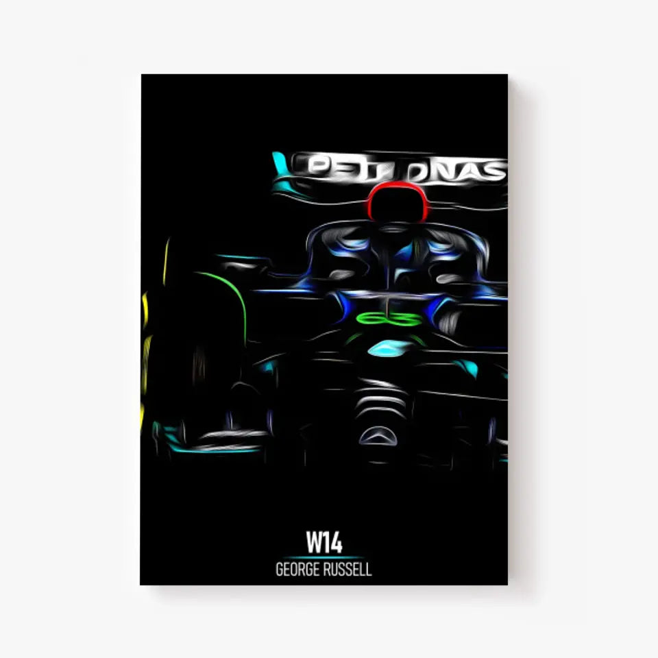 Affiche ou Tableau Mercedes W14 George Russell Formule 1