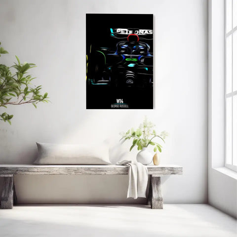 Affiche ou Tableau Mercedes W14 George Russell Formule 1