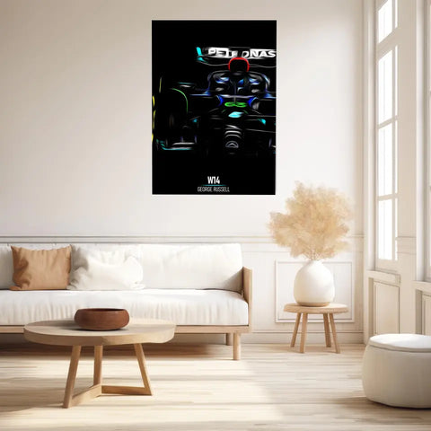 Affiche ou Tableau Mercedes W14 George Russell Formule 1