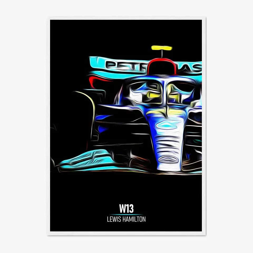 Affiche ou Tableau Mercedes W13 Lewis Hamilton Formule 1