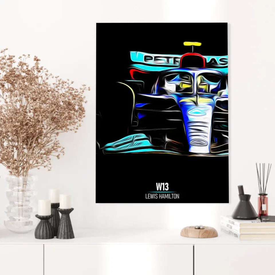 Affiche ou Tableau Mercedes W13 Lewis Hamilton Formule 1