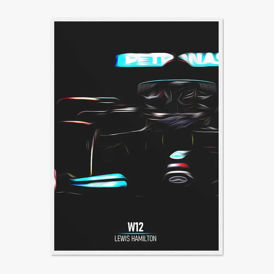 Affiche ou Tableau Mercedes W12 Lewis Hamilton Formule 1
