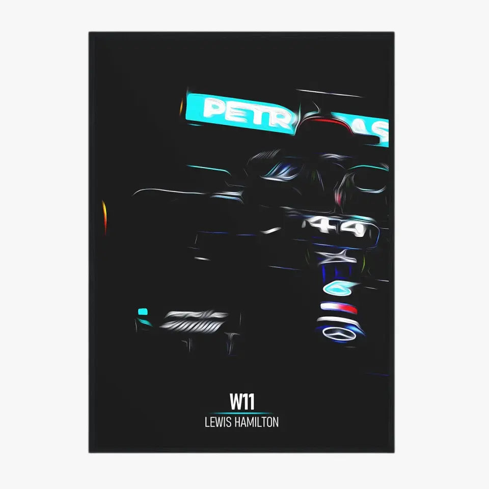 Affiche ou Tableau Mercedes W11 Lewis Hamilton Formule 1