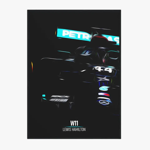 Affiche ou Tableau Mercedes W11 Lewis Hamilton Formule 1