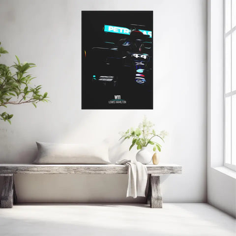 Affiche ou Tableau Mercedes W11 Lewis Hamilton Formule 1