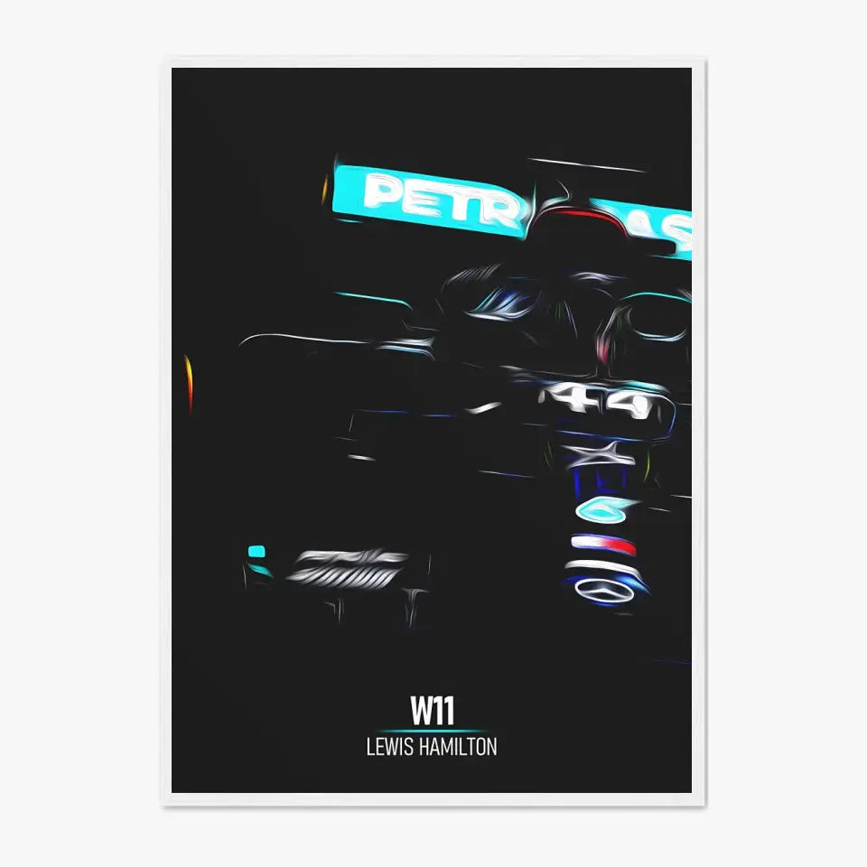 Affiche ou Tableau Mercedes W11 Lewis Hamilton Formule 1