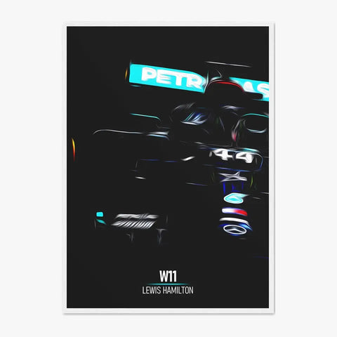 Affiche ou Tableau Mercedes W11 Lewis Hamilton Formule 1