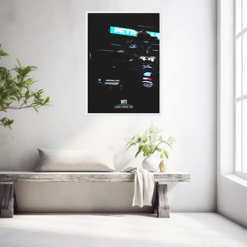Affiche ou Tableau Mercedes W11 Lewis Hamilton Formule 1