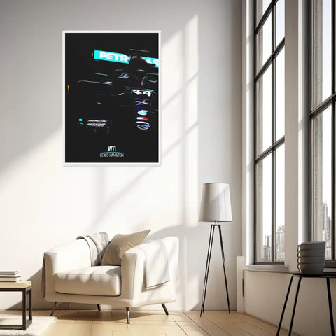 Affiche ou Tableau Mercedes W11 Lewis Hamilton Formule 1