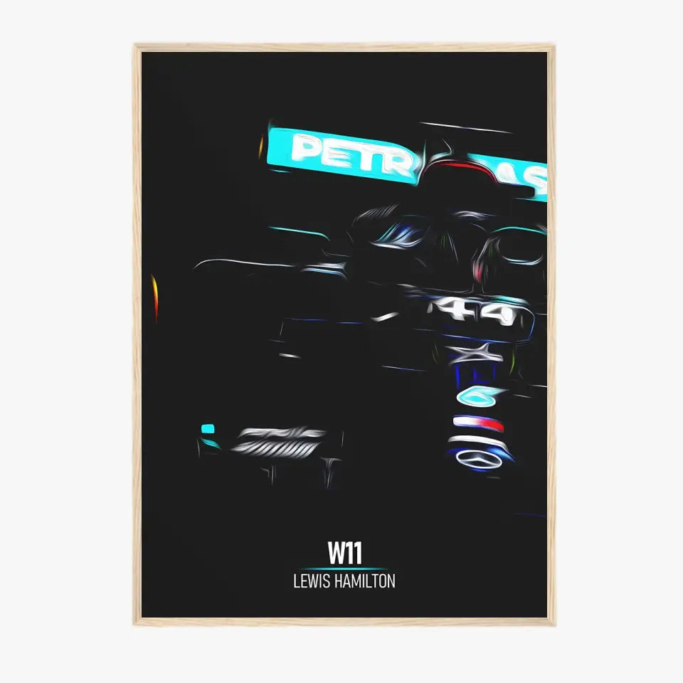Affiche ou Tableau Mercedes W11 Lewis Hamilton Formule 1