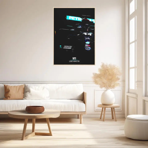 Affiche ou Tableau Mercedes W11 Lewis Hamilton Formule 1