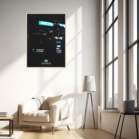 Affiche ou Tableau Mercedes W11 Lewis Hamilton Formule 1