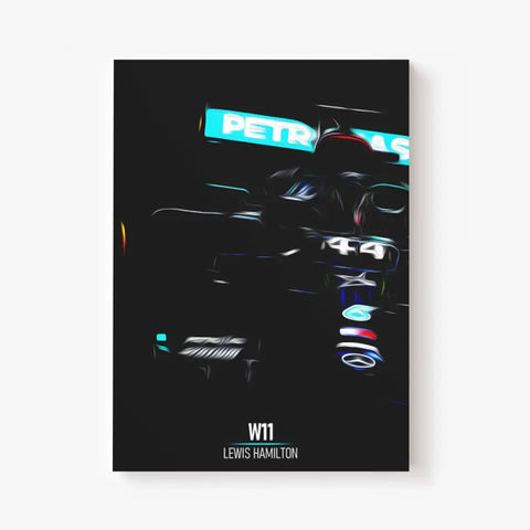 Affiche ou Tableau Mercedes W11 Lewis Hamilton Formule 1