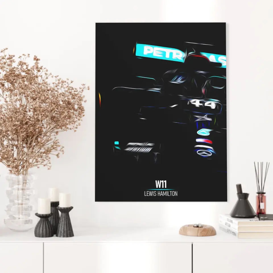 Affiche ou Tableau Mercedes W11 Lewis Hamilton Formule 1
