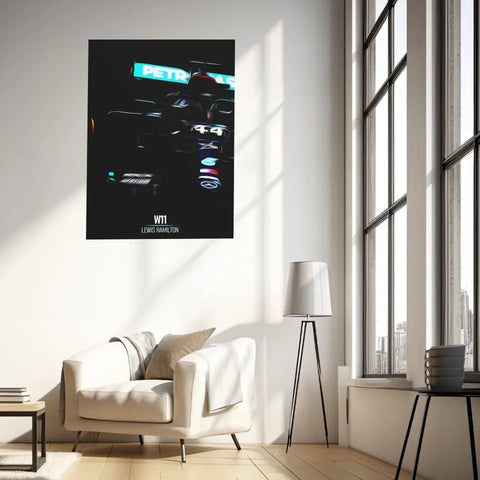Affiche ou Tableau Mercedes W11 Lewis Hamilton Formule 1