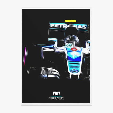 Affiche ou Tableau Mercedes W07 Nico Rosberg Formule 1