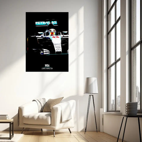 Affiche ou Tableau Mercedes W06 Lewis Hamilton Formule 1