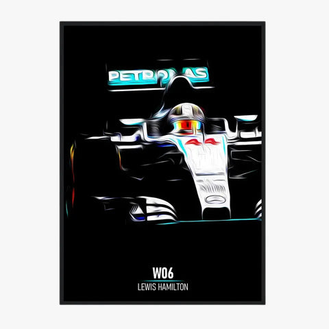 Affiche ou Tableau Mercedes W06 Lewis Hamilton Formule 1