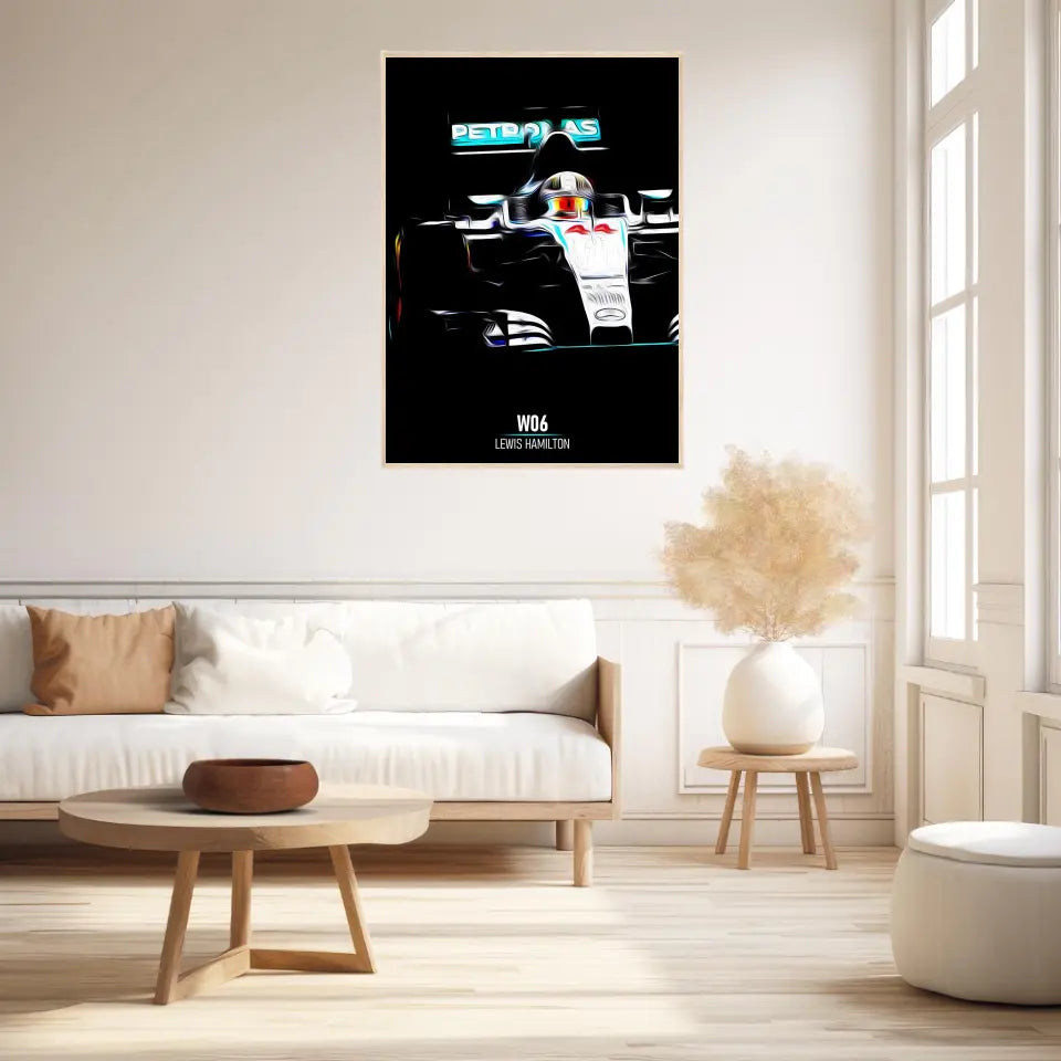 Affiche ou Tableau Mercedes W06 Lewis Hamilton Formule 1