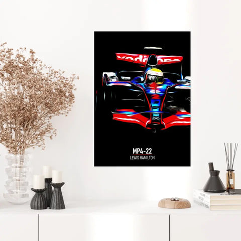 Affiche ou Tableau McLaren MP4-22 Lewis Hamilton Formule 1