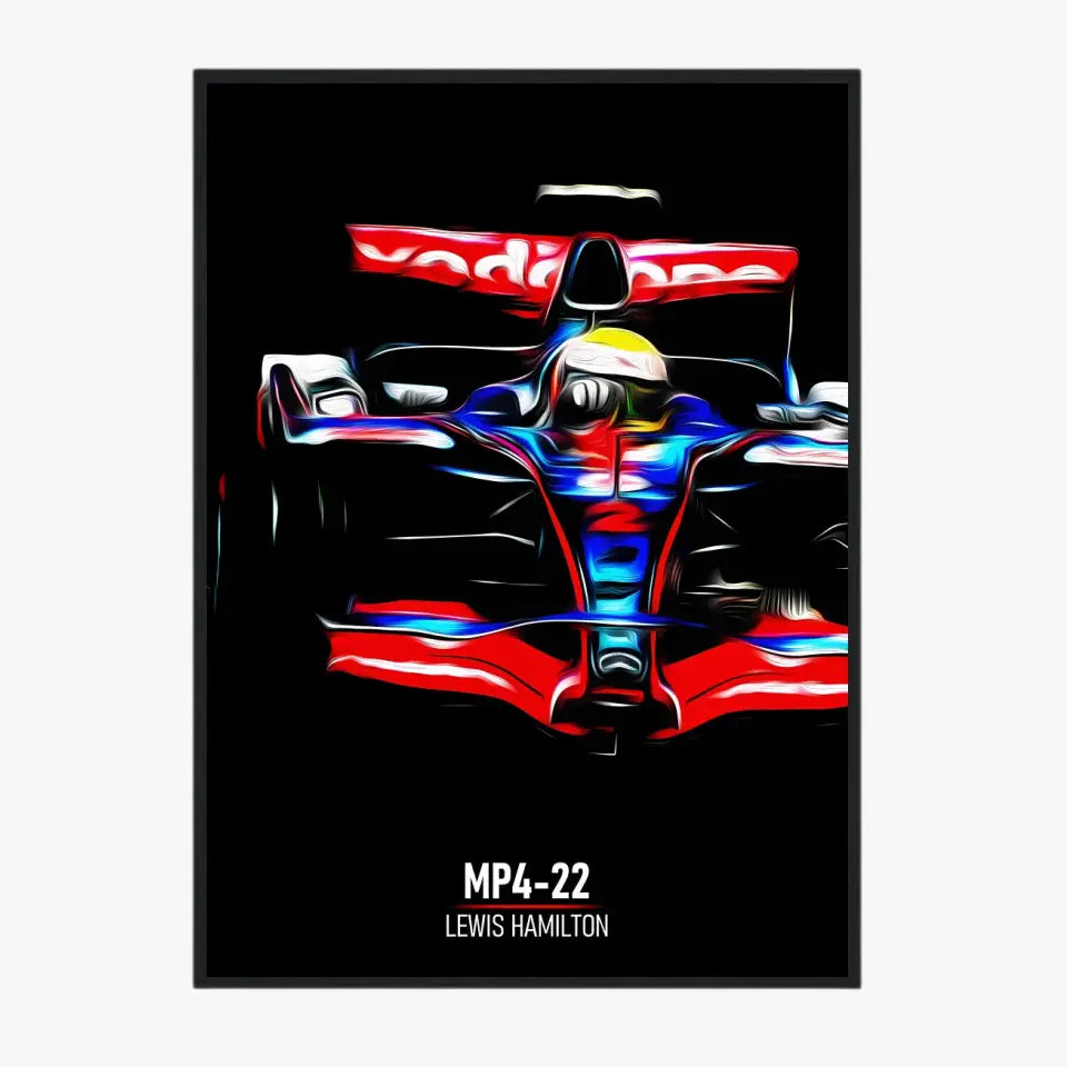 Affiche ou Tableau McLaren MP4-22 Lewis Hamilton Formule 1