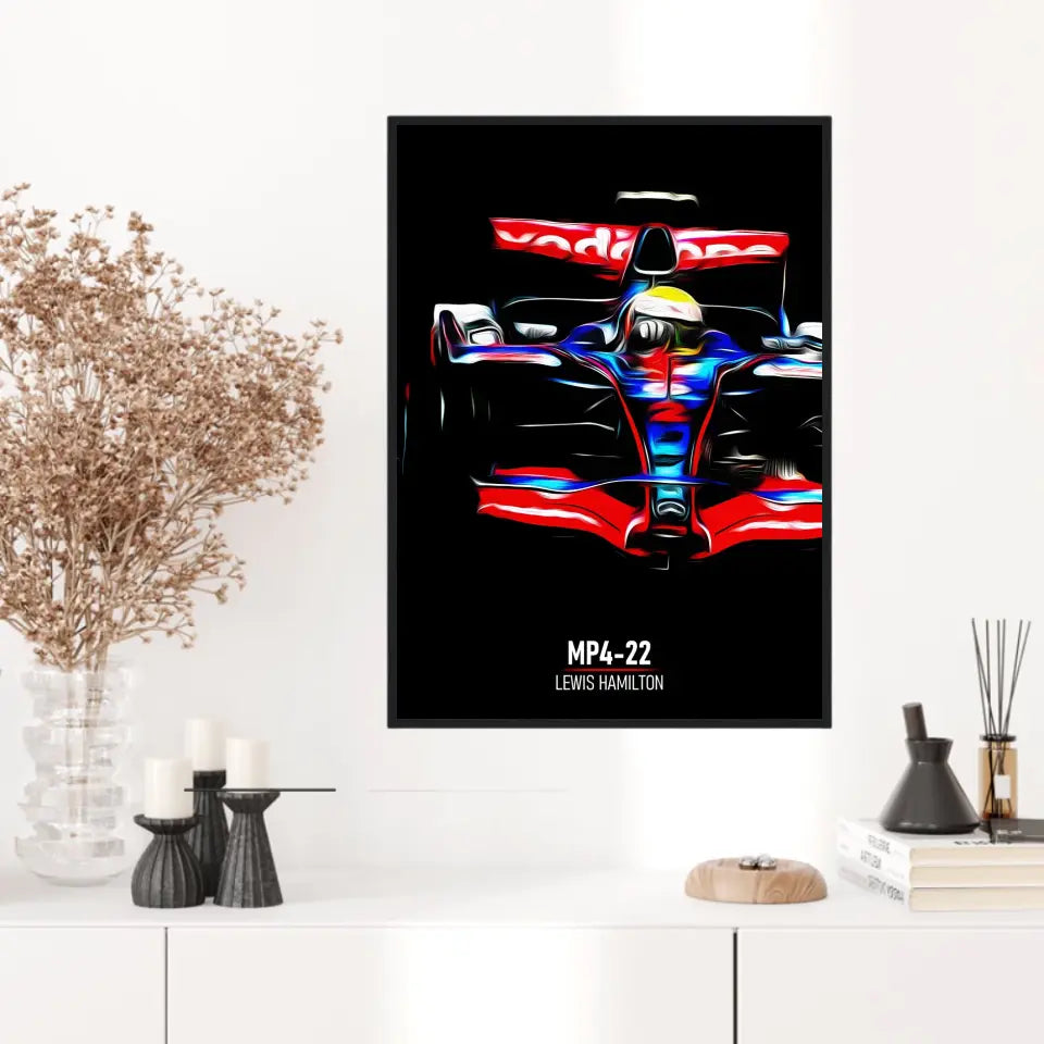 Affiche ou Tableau McLaren MP4-22 Lewis Hamilton Formule 1