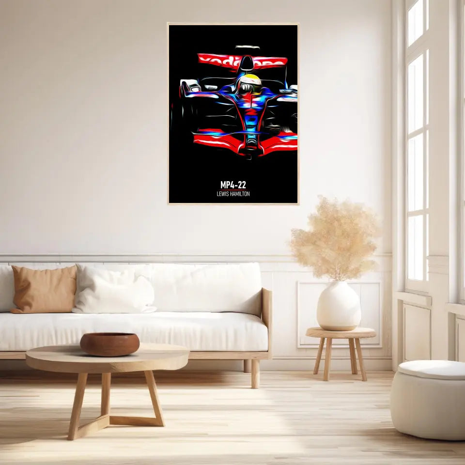 Affiche ou Tableau McLaren MP4-22 Lewis Hamilton Formule 1