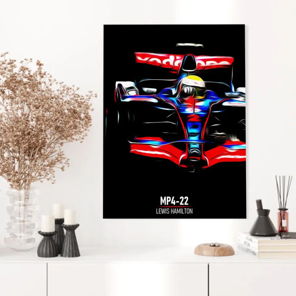 Affiche ou Tableau McLaren MP4-22 Lewis Hamilton Formule 1