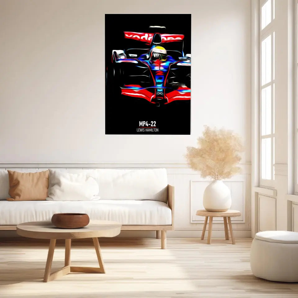 Affiche ou Tableau McLaren MP4-22 Lewis Hamilton Formule 1