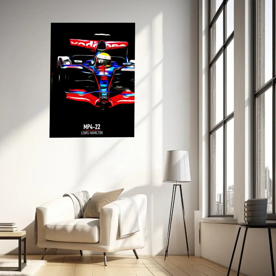 Affiche ou Tableau McLaren MP4-22 Lewis Hamilton Formule 1