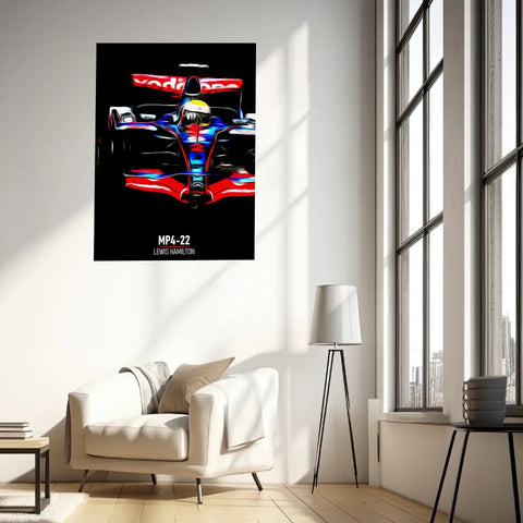 Affiche ou Tableau McLaren MP4-22 Lewis Hamilton Formule 1