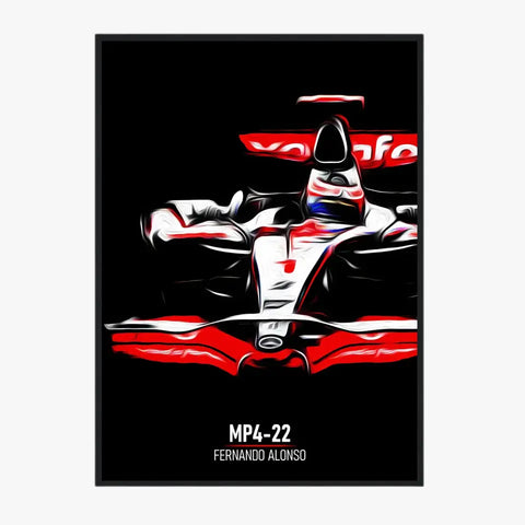Affiche ou Tableau McLaren MP4-22 Fernando Alonso Formule 1
