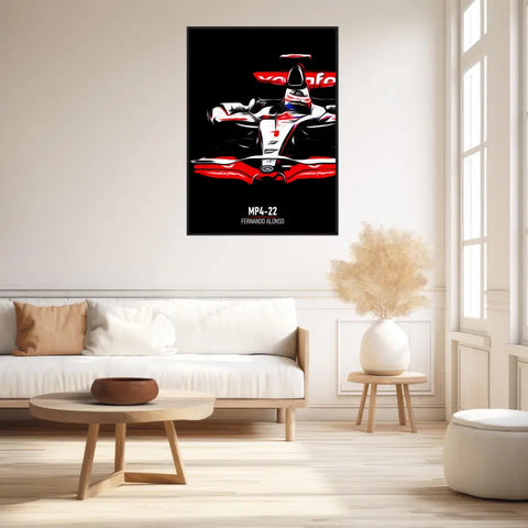 Affiche ou Tableau McLaren MP4-22 Fernando Alonso Formule 1