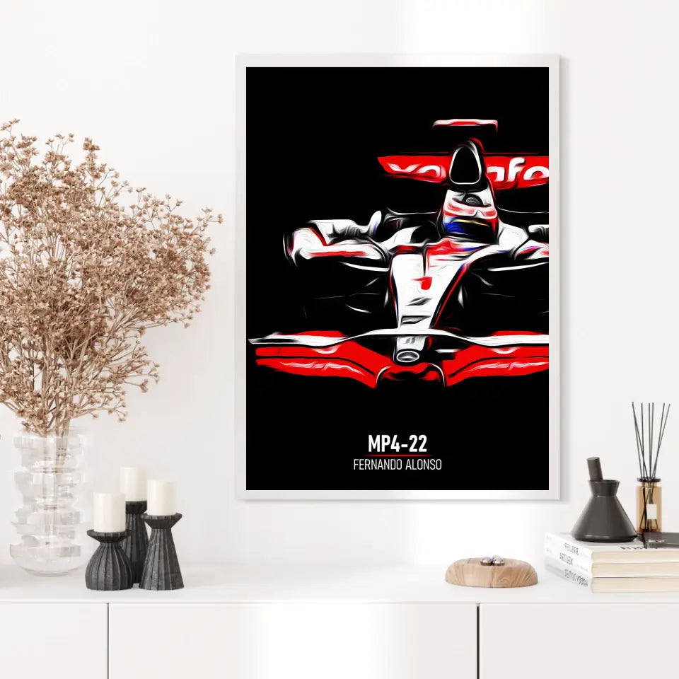 Affiche ou Tableau McLaren MP4-22 Fernando Alonso Formule 1