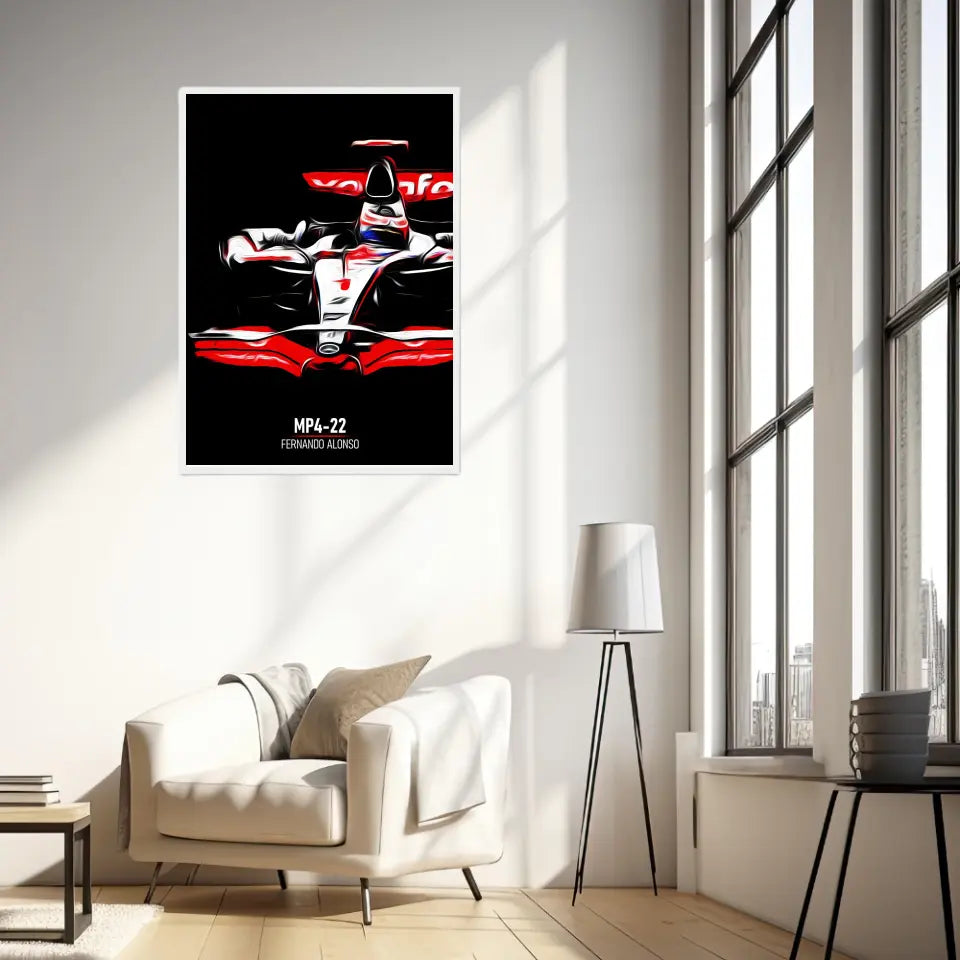 Affiche ou Tableau McLaren MP4-22 Fernando Alonso Formule 1
