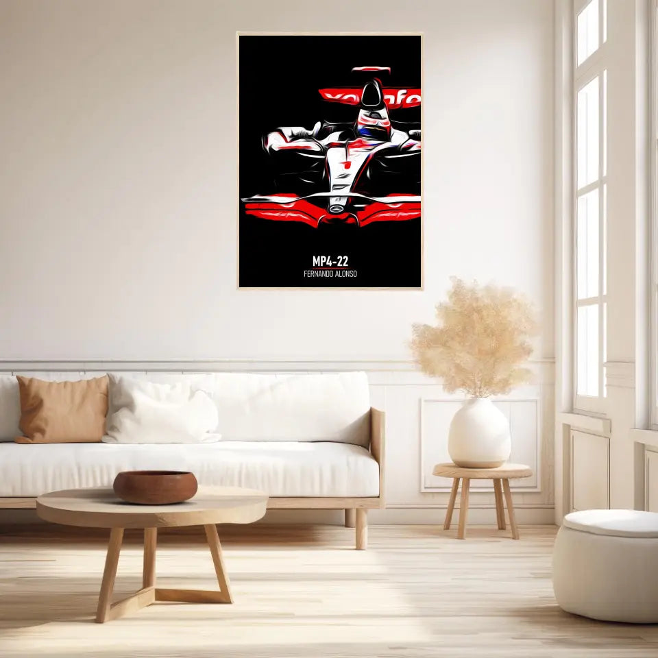 Affiche ou Tableau McLaren MP4-22 Fernando Alonso Formule 1