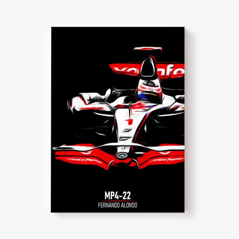 Affiche ou Tableau McLaren MP4-22 Fernando Alonso Formule 1