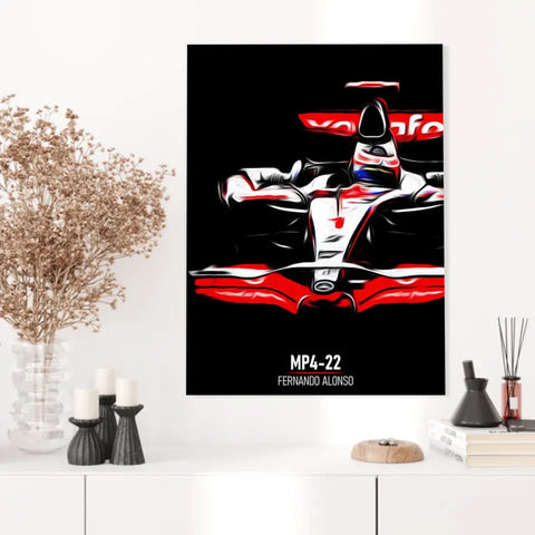 Affiche ou Tableau McLaren MP4-22 Fernando Alonso Formule 1