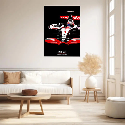 Affiche ou Tableau McLaren MP4-22 Fernando Alonso Formule 1
