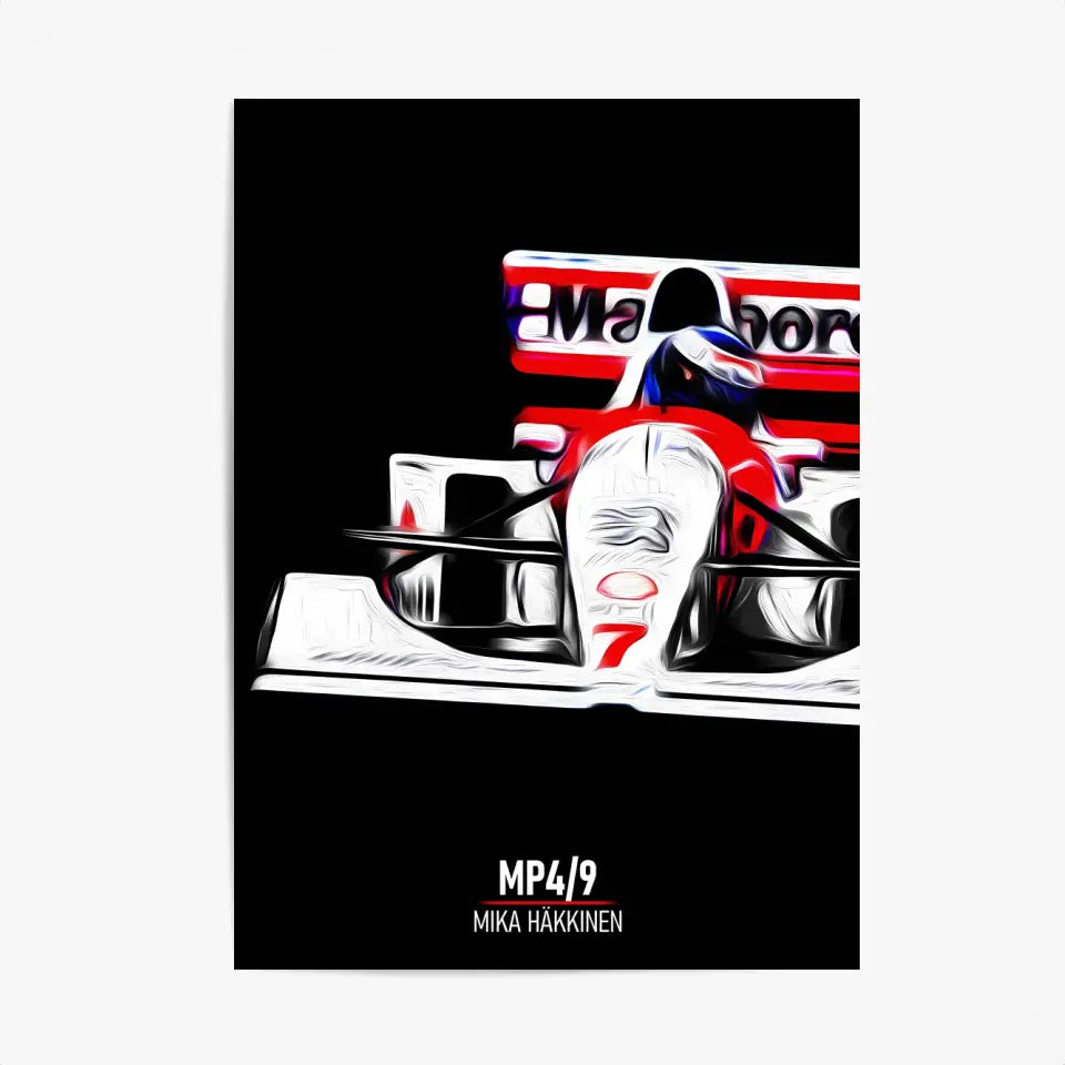 Affiche ou Tableau McLaren MP4 9 Mika Häkkinen Formule 1
