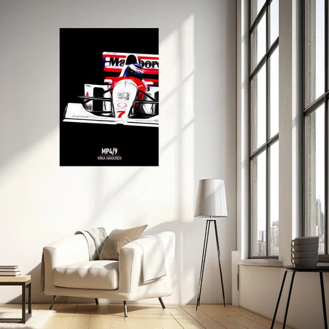 Affiche ou Tableau McLaren MP4 9 Mika Häkkinen Formule 1