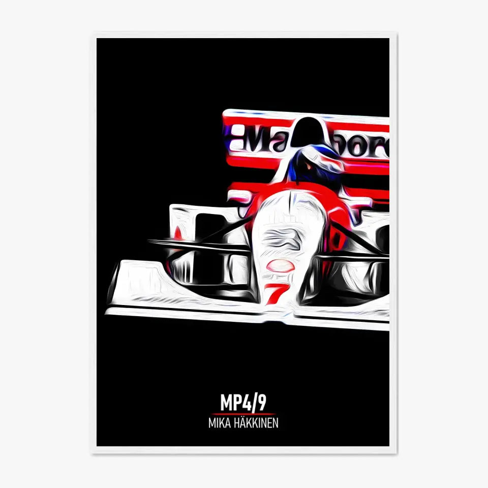 Affiche ou Tableau McLaren MP4 9 Mika Häkkinen Formule 1