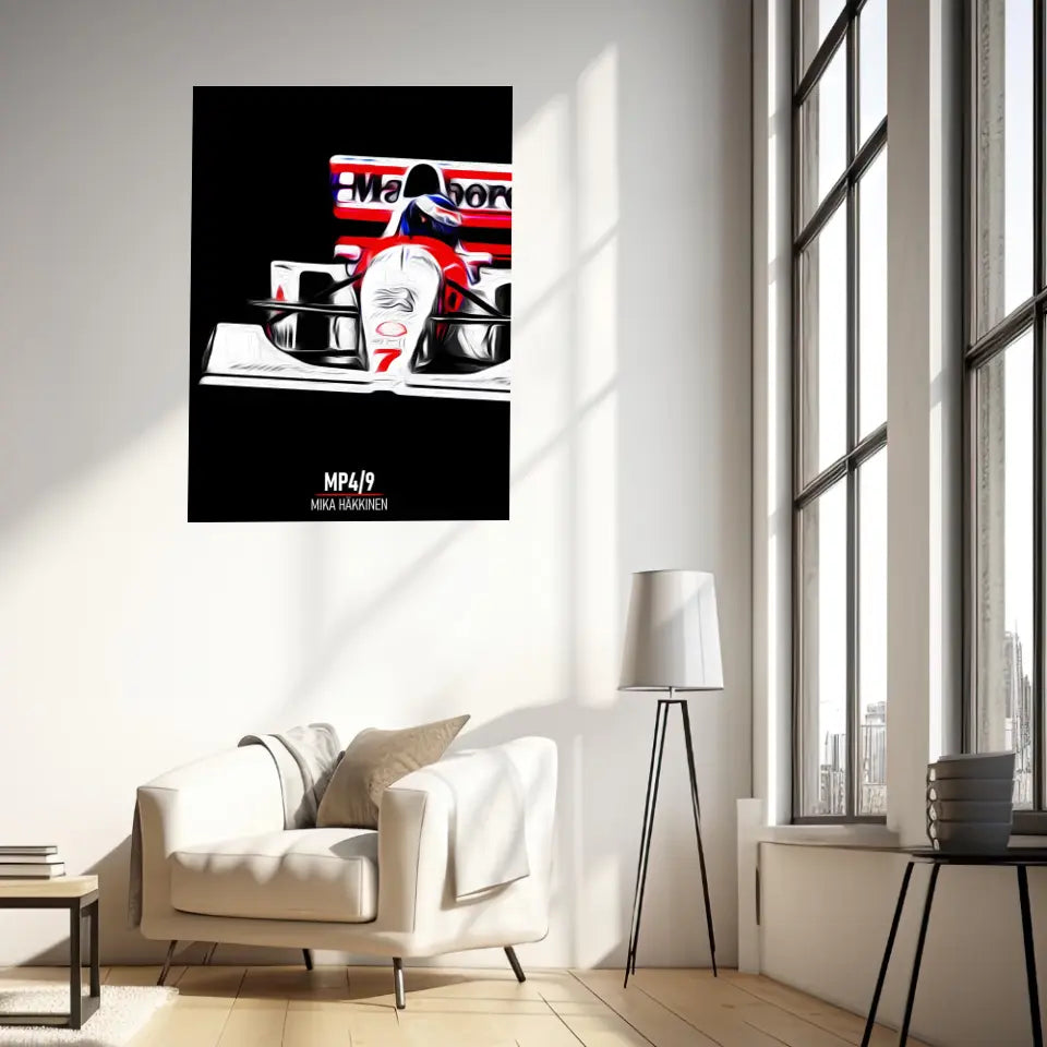 Affiche ou Tableau McLaren MP4 9 Mika Häkkinen Formule 1