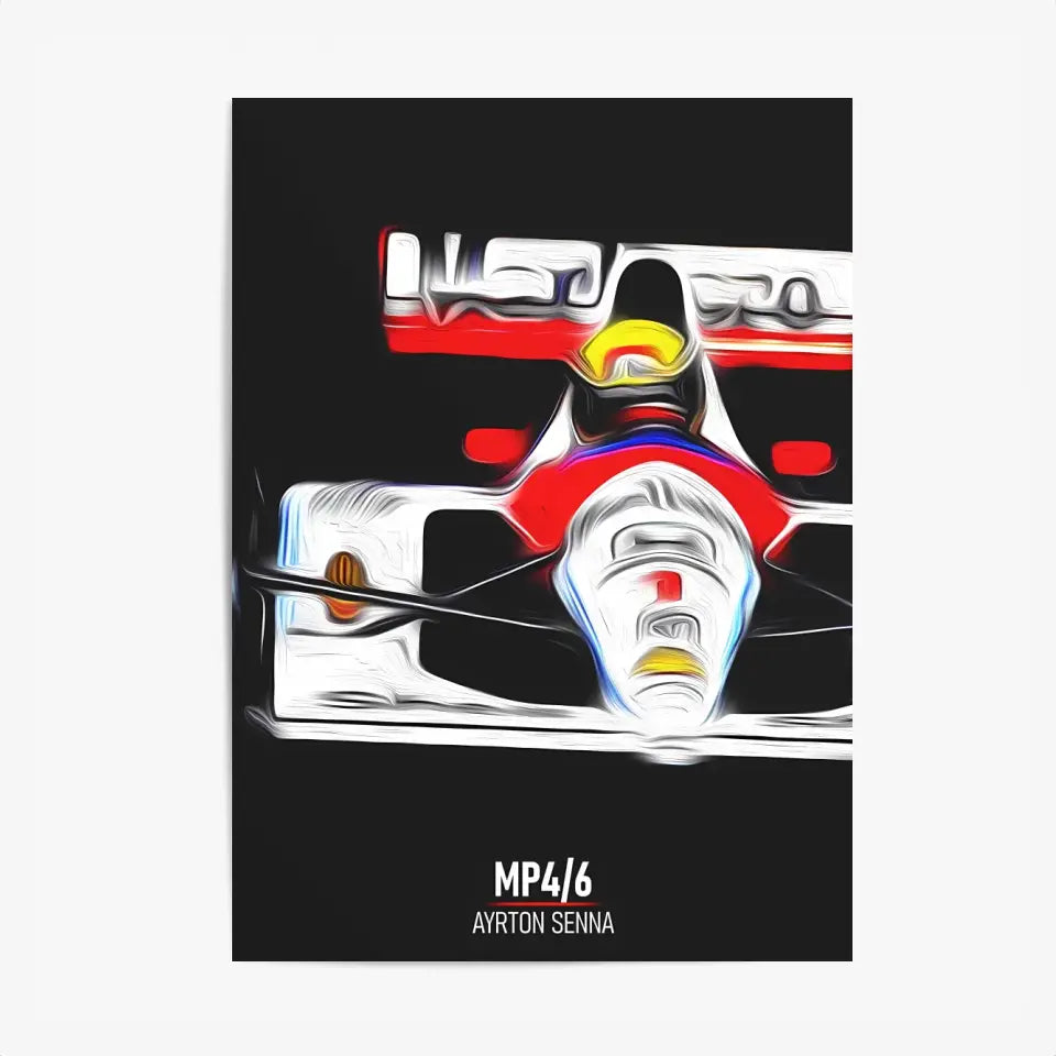Affiche ou Tableau McLaren MP4 6 Ayrton Senna Formule 1