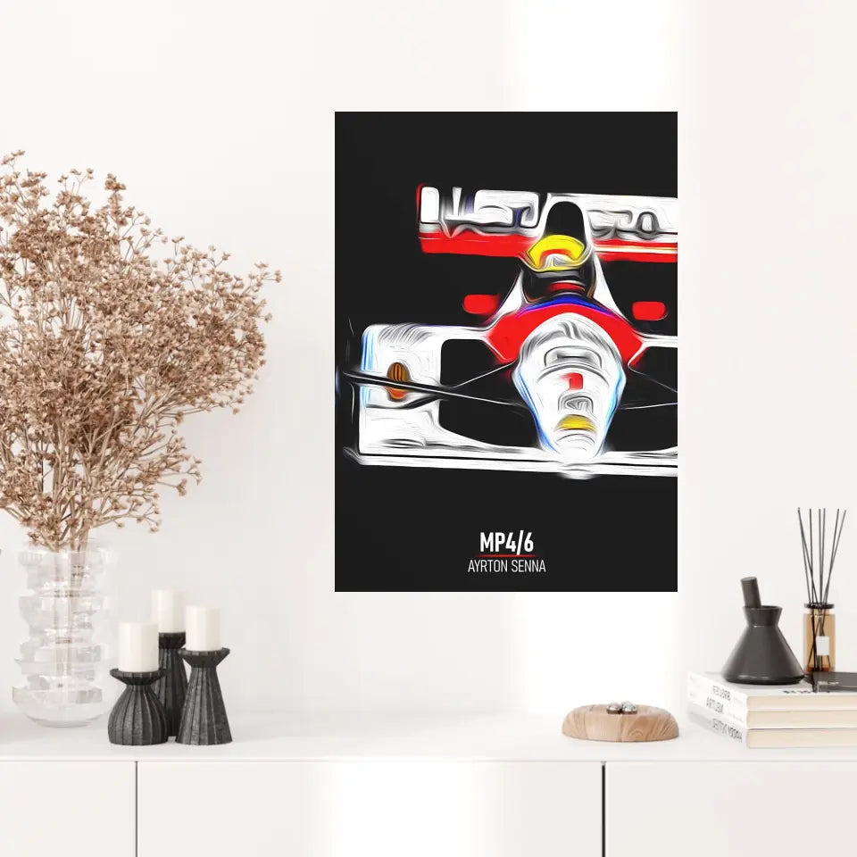Affiche ou Tableau McLaren MP4 6 Ayrton Senna Formule 1